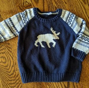 Janie and Jack boys moose sweater